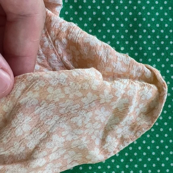 Peach Ruffled Button-Down Dress - Picture 9 of 9